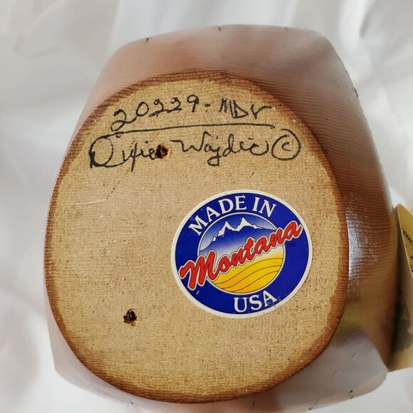 Boundry Line Rustic Handcrafted Wood Fence Post Vase 9" Dixie Wajdic, Montana - Picture 4 of 13